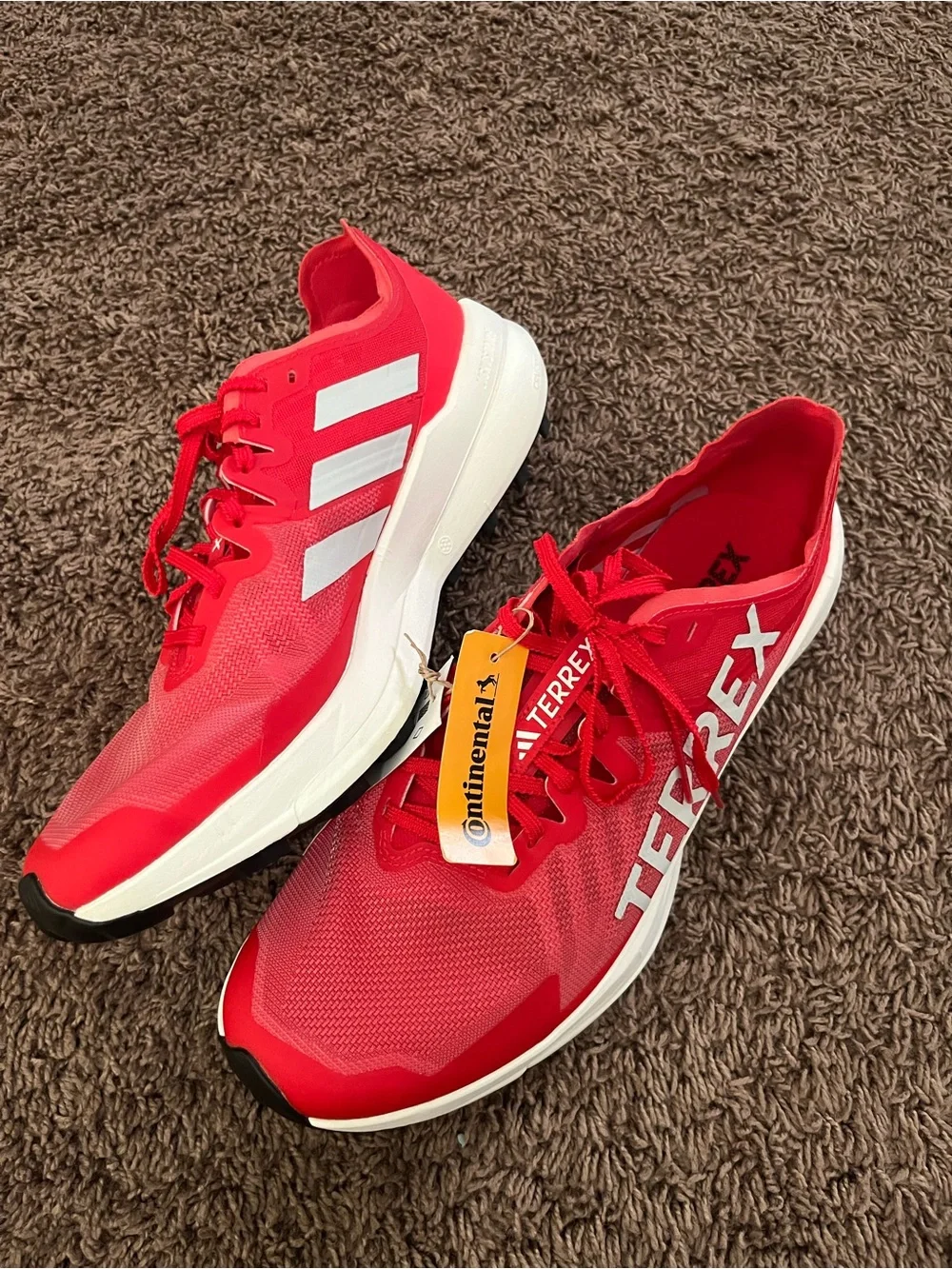 New adidas Terrex Agravic Speed Trail Running Shoes Pure Ruby Men's Size 12